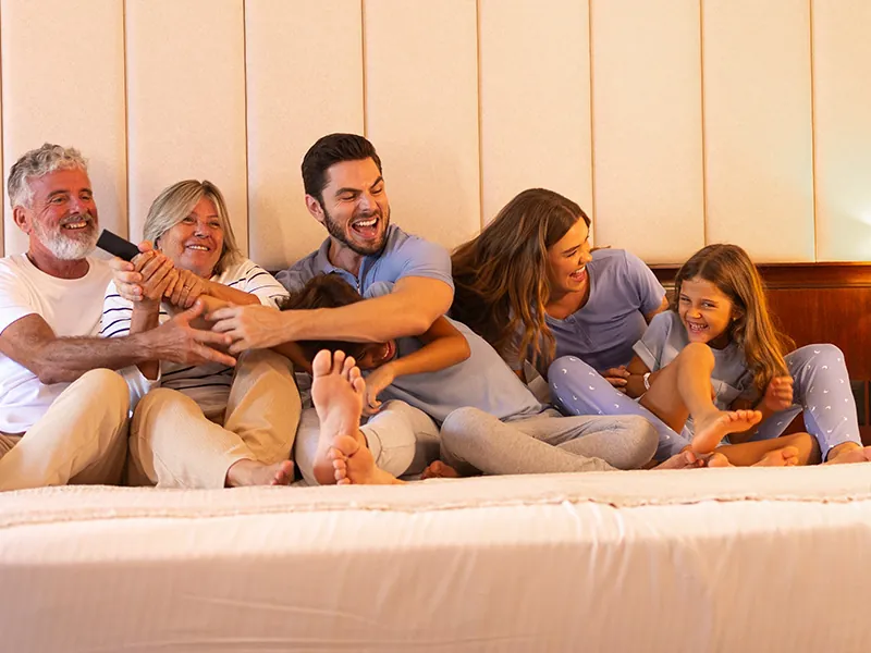 Fam&iacute;lia aproveitando o Grand Palladium Imbassa&iacute; Resort & Spa